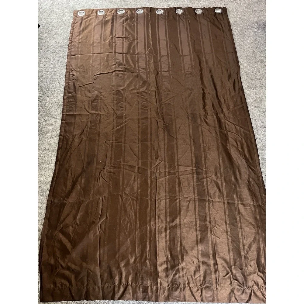 Lot Of 2 Eclipse Window Curtain Panels Espresso Brown 52x84 Blackout Thermalayer